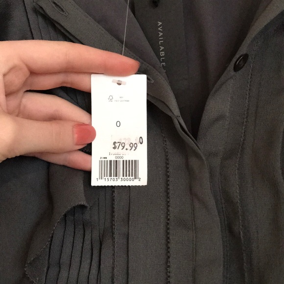 NWT Grey silk dress- Banana Republic - Picture 5 of 5